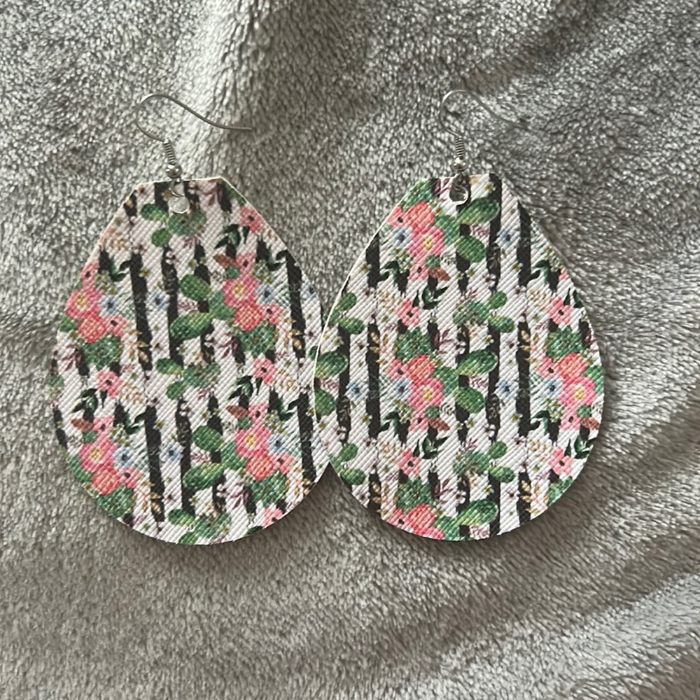 Floral Cactus Earrings